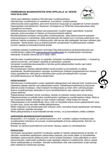 OPAS oppilaalle ja huoltajille 2011 - Kauhava