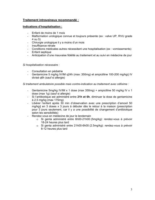 Protocole de traitement ambulatoire des infections urinaires fÃ©briles ...