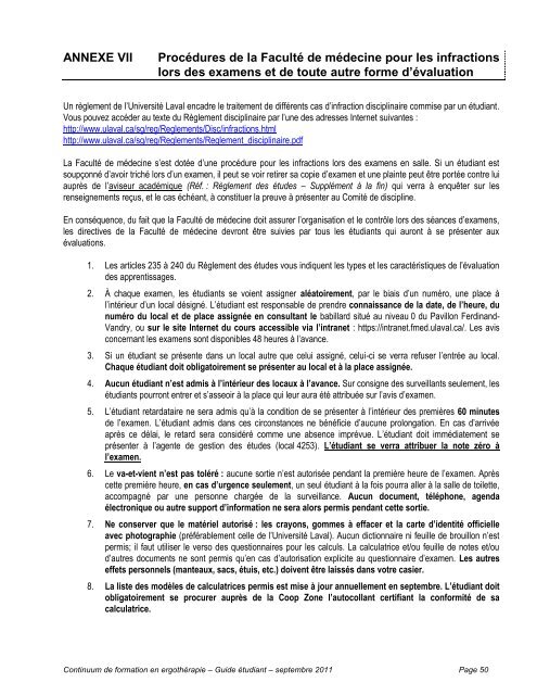 Page couverture Guide Ã©tudiant A07 - FacultÃ© de mÃ©decine