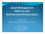 Asset Management MAP-21 and Maintenance-Preservation