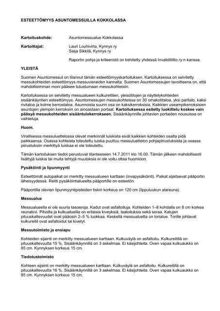 Kokkolan asuntomessujen esteettÃ¶myyskartoitus.pdf - Asuntomessut