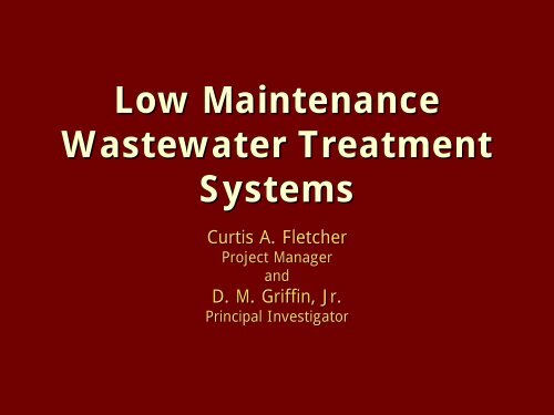 Low Maintenance Wastewater Treatment using Rock Filter and ...