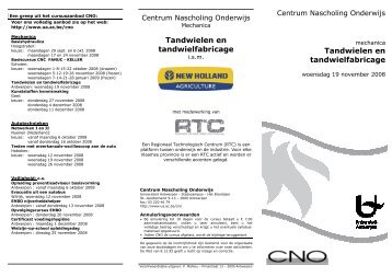 08-mec-712 tandwielen en tandwielfabricage - RTC Limburg