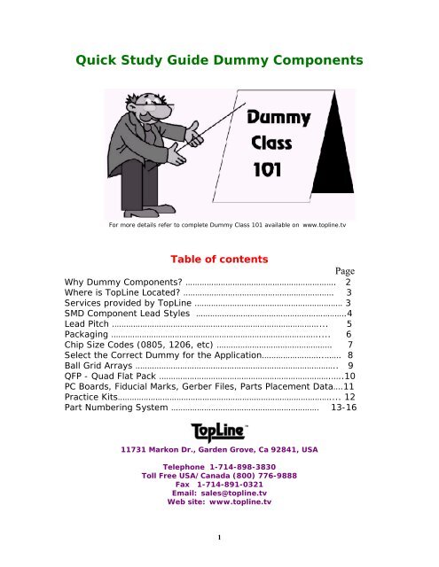 Quick Study Guide To Dummy Components