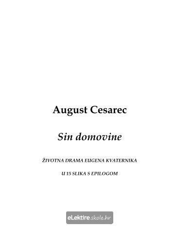 Sin domovine - August Cesarec