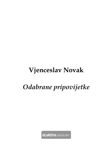 Odabrane pripovijetke - Vjenceslav Novak