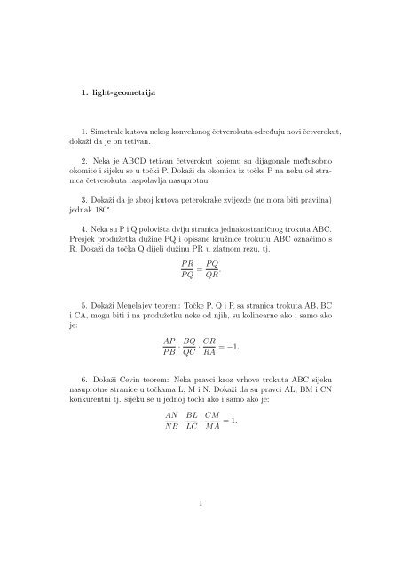 1. light-geometrija 1. Simetrale kutova nekog konveksnog ...