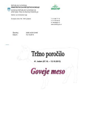 41. teden - Agencija RS za kmetijske trge in razvoj podeÅ¾elja