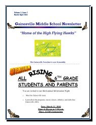 6 GRADE STUDENTS AND PARENTS - Gainesville Middle School