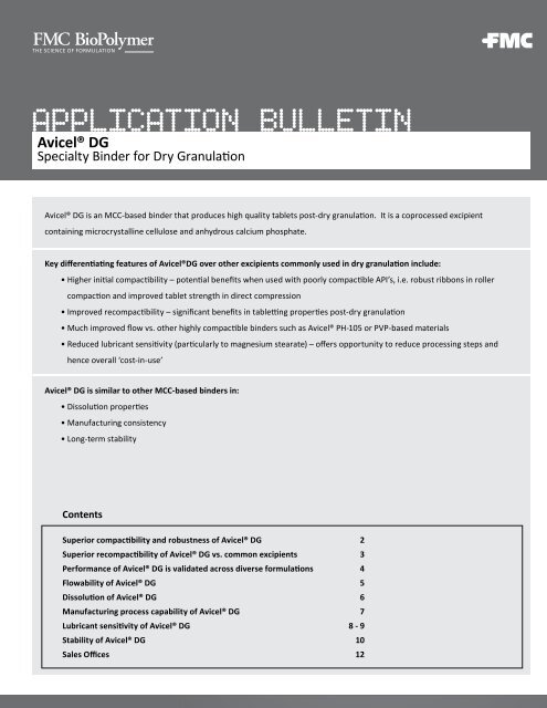 Final DG Application Bulletin.pdf - FMC BioPolymer