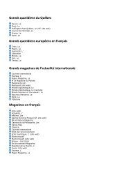 Liste des titres proposÃ©s par les 14 profils