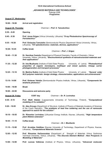 Programme - PCAM Doctorate