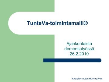 TunteVa-toimintamalliÂ® - Socom