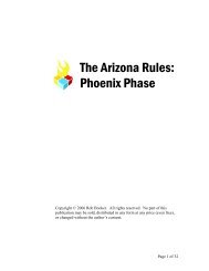 The Arizona Rules: Phoenix Phase - Rob Booker