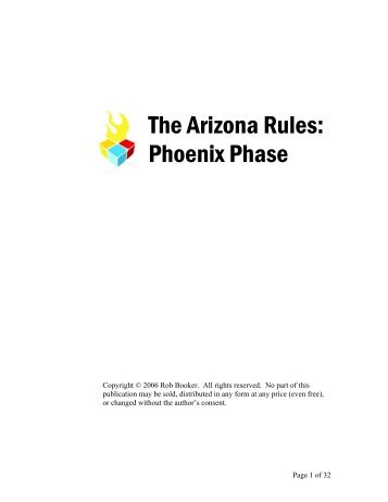 The Arizona Rules: Phoenix Phase - Rob Booker