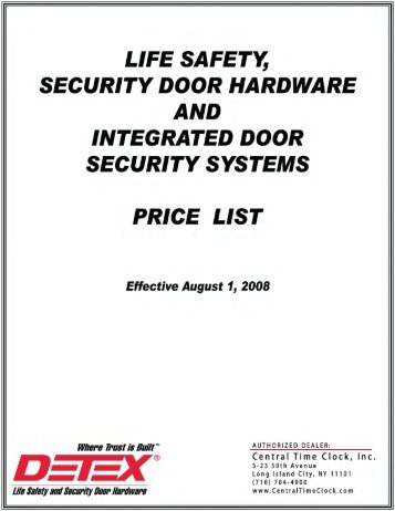 Life Safety and Security Door Hardware - Central Time Clock, Inc.