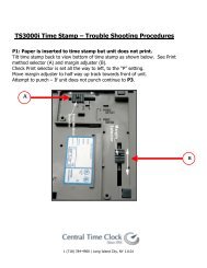 Amano TS3000i Time Stamp Troubleshooting | Central Time Clock ...