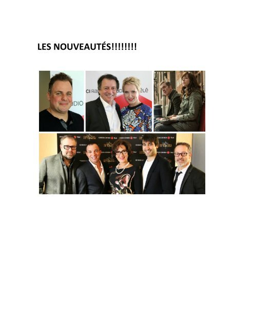 LES NOUVEAUTÉS!!!!!!!!