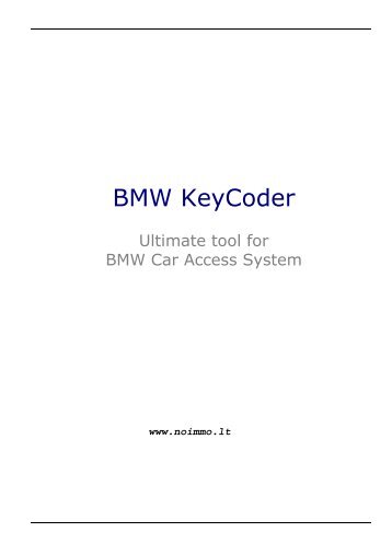 BMW KeyCoder user manual