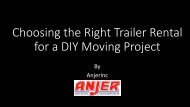 Choosing the Right Trailer Rental for a DIY Moving Project