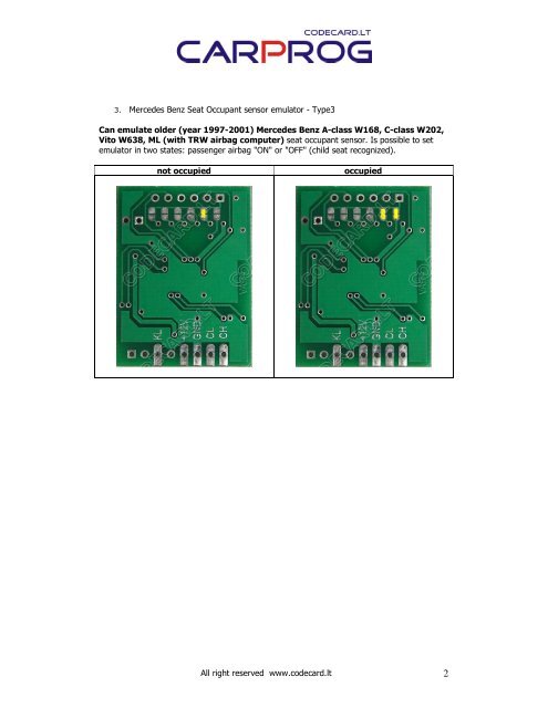 Universal Airbag seat occupancy sensor emulator - noimmo