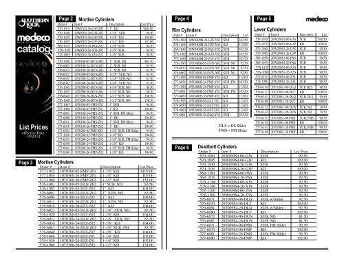 catalog - Southern Lock & Supply Co.