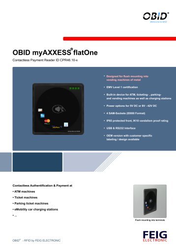 OBID myAXXESS flatOne - FEIG ELECTRONIC