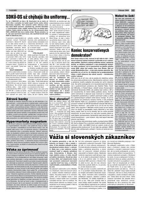 Zobrali mi funkcie a ja im voliÄov - SlovenskÃ½ rozhÄ¾ad