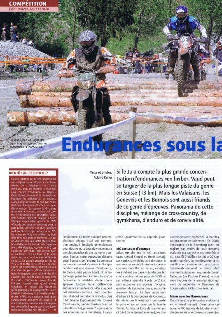 A lire dans Moto Sport Suisse (MSS) du 1er dÃ©cembre 201 - Top News