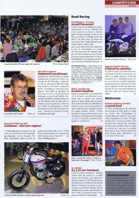 A lire dans Moto Sport Suisse (MSS) du 1er dÃ©cembre 201 - Top News