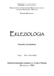 EKLEZIOLÃGIA - teologia.iskra.sk