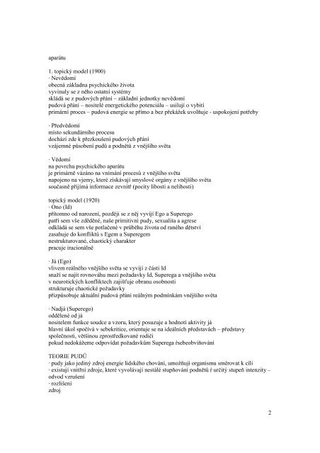 1 PsychoanalÃ½za: S. Freud: Nadvedomie ... - teologia.iskra.sk