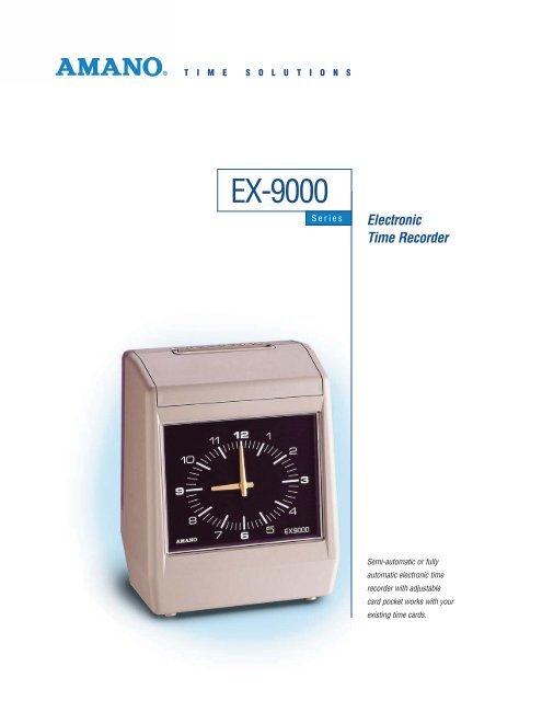 Amano EX 9000 Brochure | Central Time Clock, Inc.