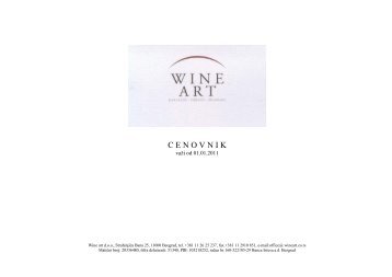 VINO CENOVNIK - WineART