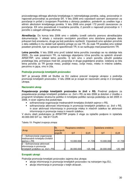 Letno poroÄilo od delu ARSKTRP 2006 - Agencija RS za kmetijske ...