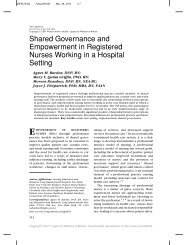 Shared Governance and Empowerment in Registered Nurses ...