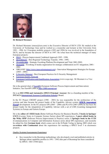 Dr Richard Messnarz Dr. Richard Messnarz - ISCN