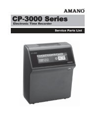 Amano CP-5000 Series Service Parts List | Central Time Clock, Inc.