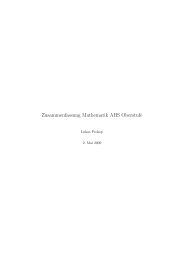 Zusammenfassung Mathematik AHS Oberstufe