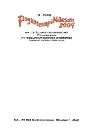 13 - 15 maj - PsykoterapiMässan 2004