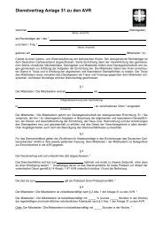 Dienstvertrag Anlage 33 Zu Den Avr