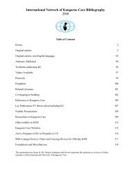 Kangaroo Care BIBLIOGRAPHY Develope - Frances Payne Bolton ...