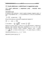 17. Curek elektronov v elektriÄnem in magnetnem polju