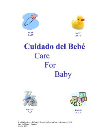 cuidado del bebÃ© care for baby - Health Translations