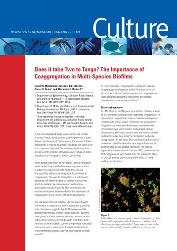 The Importance of Coaggregation in Multi-Species Biofilms - Oxoid