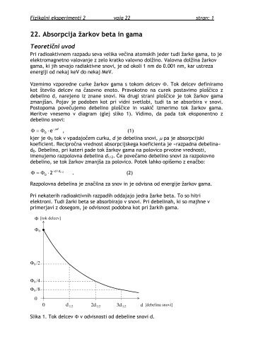 22. Absorpcija Å¾arkov beta in gama