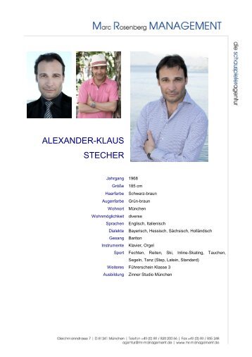 ALEXANDER-KLAUS STECHER