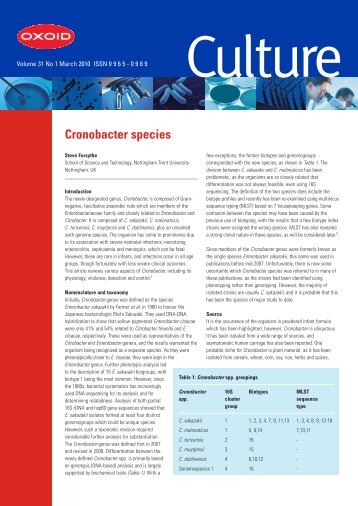 Cronobacter species - Oxoid