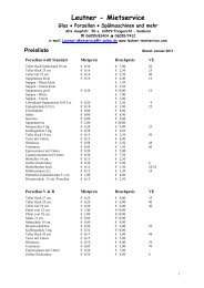 Preisliste 3 - Leutner Mietservice