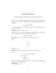 Handout with examples - Department of Mathematics and Computer ...